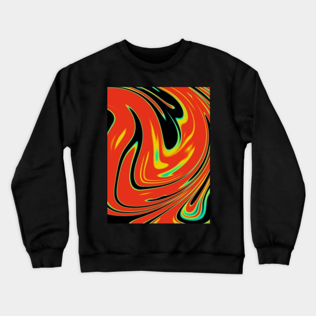 New Groove Retro Abstract Thermal Vision pattern Crewneck Sweatshirt by Alex-malibu